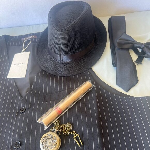 Gatsby 1920 Costume Men Gatsby Costume Set Men Size XXL - Picture 9 of 16